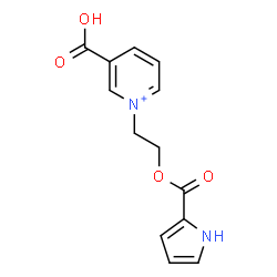 ChemSpider 2D Image | 3-Carboxy-1-{2-[(1H-pyrrol-2-ylcarbonyl)oxy]ethyl}pyridinium | C13H13N2O4