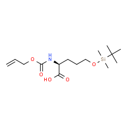 ChemSpider 2D Image | N-[(Allyloxy)carbonyl]-5-{[dimethyl(2-methyl-2-propanyl)silyl]oxy}-L-norvaline | C15H29NO5Si