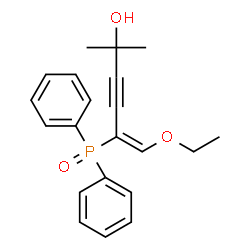 ChemSpider 2D Image | (5E)-5-(Diphenylphosphoryl)-6-ethoxy-2-methyl-5-hexen-3-yn-2-ol | C21H23O3P