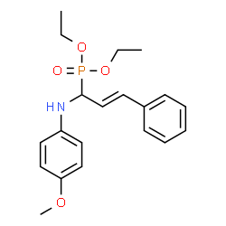 ChemSpider 2D Image | Diethyl {(2E)-1-[(4-methoxyphenyl)amino]-3-phenyl-2-propen-1-yl}phosphonate | C20H26NO4P