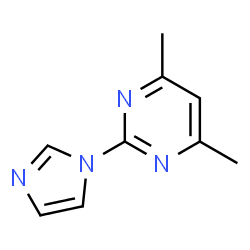 ChemSpider 2D Image | 2-(1H-Imidazol-1-yl)-4,6-dimethylpyrimidine | C9H10N4