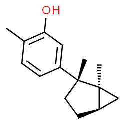 ChemSpider 2D Image | 5-[(1S,2S,5R)-1,2-Dimethylbicyclo[3.1.0]hex-2-yl]-2-methylphenol | C15H20O