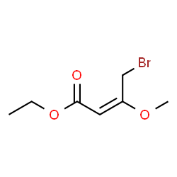 ChemSpider 2D Image | Ethyl (2E)-4-bromo-3-methoxy-2-butenoate | C7H11BrO3