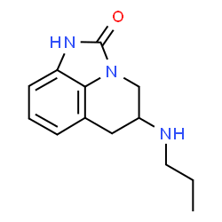 ChemSpider 2D Image | 5-(Propylamino)-5,6-dihydro-4H-imidazo[4,5,1-ij]quinolin-2(1H)-one | C13H17N3O