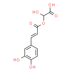 ChemSpider 2D Image | {[(2E)-3-(3,4-Dihydroxyphenyl)-2-propenoyl]oxy}(hydroxy)acetic acid | C11H10O7