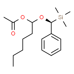 ChemSpider 2D Image | 1-[(S)-Phenyl(trimethylsilyl)methoxy]hexyl acetate | C18H30O3Si
