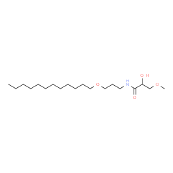 ChemSpider 2D Image | N-[3-(Dodecyloxy)propyl]-2-hydroxy-3-methoxypropanamide | C19H39NO4