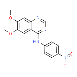 ChemSpider 2D Image | 6,7-Dimethoxy-N-(4-nitrophenyl)-4-quinazolinamine | C16H14N4O4