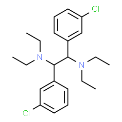 ChemSpider 2D Image | 1,2-Bis(3-chlorophenyl)-N,N,N',N'-tetraethyl-1,2-ethanediamine | C22H30Cl2N2