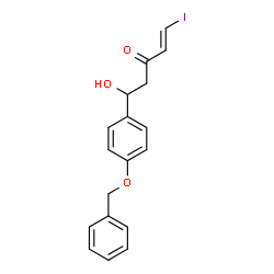 ChemSpider 2D Image | (1E)-5-[4-(Benzyloxy)phenyl]-5-hydroxy-1-iodo-1-penten-3-one | C18H17IO3