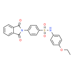 ChemSpider 2D Image | 4-(1,3-Dioxo-1,3-dihydro-isoindol-2-yl)-N-(4-ethoxy-phenyl)-benzenesulfonamide | C22H18N2O5S