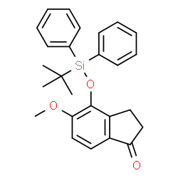 ChemSpider 2D Image | 5-Methoxy-4-{[(2-methyl-2-propanyl)(diphenyl)silyl]oxy}-1-indanone | C26H28O3Si