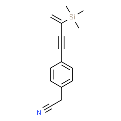 ChemSpider 2D Image | {4-[3-(Trimethylsilyl)-3-buten-1-yn-1-yl]phenyl}acetonitrile | C15H17NSi
