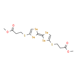 ChemSpider 2D Image | Methyl 3-{[(2Z)-2-{4-[(3-methoxy-3-oxopropyl)sulfanyl]-1,3-diselenol-2-ylidene}-1,3-diselenol-4-yl]sulfanyl}propanoate | C14H16O4S2Se4