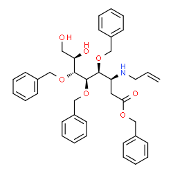 ChemSpider 2D Image | Benzyl (3S,4S,5R,6R,7R)-3-(allylamino)-4,5,6-tris(benzyloxy)-7,8-dihydroxyoctanoate | C39H45NO7