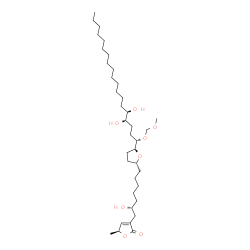 ChemSpider 2D Image | (5S)-3-[(2R)-7-{(2R,5S)-5-[(1S,4R,5R)-4,5-Dihydroxy-1-(methoxymethoxy)nonadecyl]tetrahydro-2-furanyl}-2-hydroxyheptyl]-5-methyl-2(5H)-furanone | C37H68O8