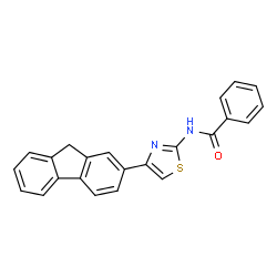 ChemSpider 2D Image | N-[4-(9H-Fluoren-2-yl)-1,3-thiazol-2-yl]benzamide | C23H16N2OS