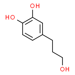 ChemSpider 2D Image | 4-(3-Hydroxypropyl)-1,2-benzenediol | C9H12O3