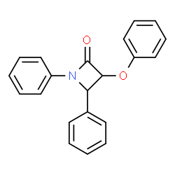 ChemSpider 2D Image | 3-Phenoxy-1,4-diphenyl-2-azetidinone | C21H17NO2