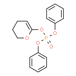 ChemSpider 2D Image | 3,4-Dihydro-2H-pyran-6-yl diphenyl phosphate | C17H17O5P