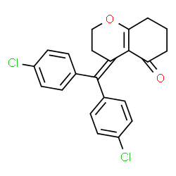 ChemSpider 2D Image | 4-[Bis(4-chlorophenyl)methylene]-2,3,4,6,7,8-hexahydro-5H-chromen-5-one | C22H18Cl2O2