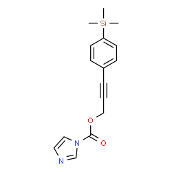 ChemSpider 2D Image | 3-[4-(Trimethylsilyl)phenyl]-2-propyn-1-yl 1H-imidazole-1-carboxylate | C16H18N2O2Si
