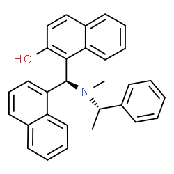ChemSpider 2D Image | 1-[(S)-{Methyl[(1S)-1-phenylethyl]amino}(1-naphthyl)methyl]-2-naphthol | C30H27NO