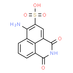 ChemSpider 2D Image | 6-Amino-2,3-dihydro-1,3-dioxo-1H-benz[de]isoquinoline-5-sulfonic acid | C12H8N2O5S