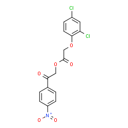 ChemSpider 2D Image | 2-(4-Nitrophenyl)-2-oxoethyl (2,4-dichlorophenoxy)acetate | C16H11Cl2NO6