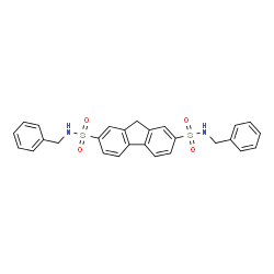 ChemSpider 2D Image | N,N'-Dibenzyl-9H-fluorene-2,7-disulfonamide | C27H24N2O4S2