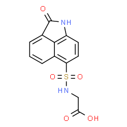 ChemSpider 2D Image | N-[(2-Oxo-1,2-dihydrobenzo[cd]indol-6-yl)sulfonyl]glycine | C13H10N2O5S