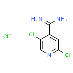 ChemSpider 2D Image | Amino(2,5-dichloro-4-pyridinyl)methaniminium chloride | C6H6Cl3N3
