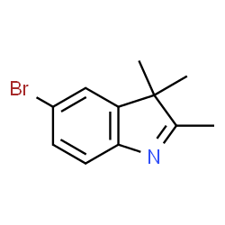 ChemSpider 2D Image | 2,3,3-TRIMETHYL-5-BROMO-3H-INDOLE | C11H12BrN
