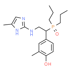 ChemSpider 2D Image | 4-{1-(Dipropylphosphoryl)-2-[(5-methyl-1H-imidazol-2-yl)amino]ethyl}-2-methylphenol | C19H30N3O2P