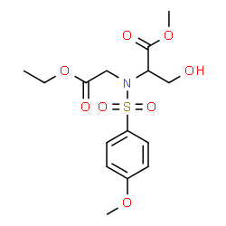 ChemSpider 2D Image | Methyl N-(2-ethoxy-2-oxoethyl)-N-[(4-methoxyphenyl)sulfonyl]serinate | C15H21NO8S