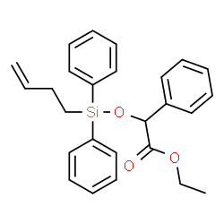 ChemSpider 2D Image | Ethyl {[3-buten-1-yl(diphenyl)silyl]oxy}(phenyl)acetate | C26H28O3Si