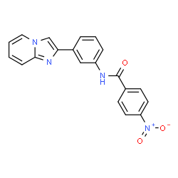 ChemSpider 2D Image | N-[3-(Imidazo[1,2-a]pyridin-2-yl)phenyl]-4-nitrobenzamide | C20H14N4O3