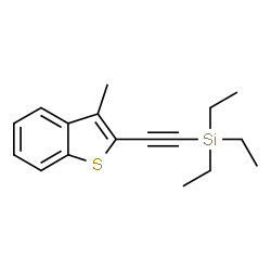 ChemSpider 2D Image | Triethyl[(3-methyl-1-benzothiophen-2-yl)ethynyl]silane | C17H22SSi
