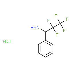 ChemSpider 2D Image | 2,2,3,3,3-Pentafluoro-1-phenyl-1-propanamine hydrochloride (1:1) | C9H9ClF5N