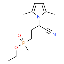 ChemSpider 2D Image | Ethyl [3-cyano-3-(2,5-dimethyl-1H-pyrrol-1-yl)propyl]methylphosphinate | C13H21N2O2P