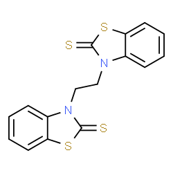 ChemSpider 2D Image | 3,3'-Ethane-1,2-diylbis(1,3-benzothiazole-2(3H)-thione) | C16H12N2S4