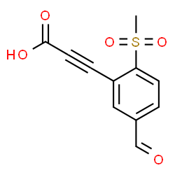 ChemSpider 2D Image | 3-[5-Formyl-2-(methylsulfonyl)phenyl]-2-propynoic acid | C11H8O5S