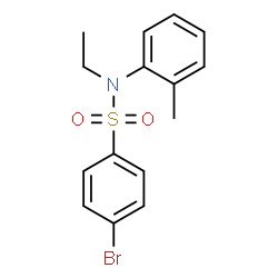 ChemSpider 2D Image | 4-Bromo-N-ethyl-N-o-tolyl-benzenesulfonamide | C15H16BrNO2S