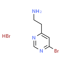 ChemSpider 2D Image | 2-(6-Bromo-4-pyrimidinyl)ethanamine hydrobromide (1:1) | C6H9Br2N3