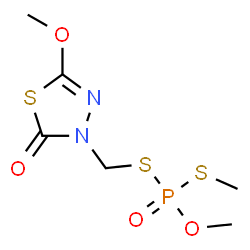 ChemSpider 2D Image | S-[(5-Methoxy-2-oxo-1,3,4-thiadiazol-3(2H)-yl)methyl] O,S-dimethyl phosphorodithioate | C6H11N2O4PS3