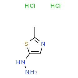 ChemSpider 2D Image | 5-Hydrazino-2-methyl-1,3-thiazole dihydrochloride | C4H9Cl2N3S