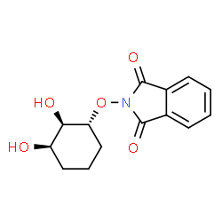 ChemSpider 2D Image | 2-{[(1R,2R,3R)-2,3-Dihydroxycyclohexyl]oxy}-1H-isoindole-1,3(2H)-dione | C14H15NO5