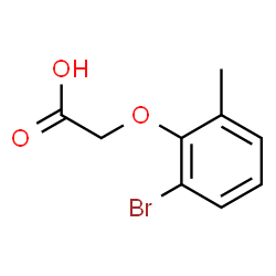 ChemSpider 2D Image | (2-Bromo-6-methylphenoxy)acetic acid | C9H9BrO3