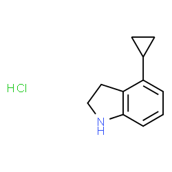ChemSpider 2D Image | 4-Cyclopropylindoline hydrochloride (1:1) | C11H14ClN