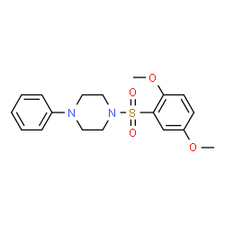 ChemSpider 2D Image | 1-[(2,5-Dimethoxyphenyl)sulfonyl]-4-phenylpiperazine | C18H22N2O4S